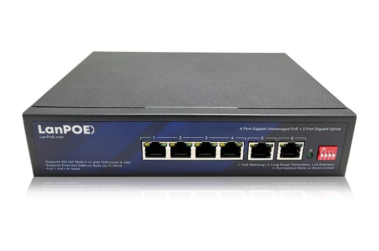 lanpoe 4 port network switch